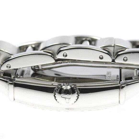 GIRARD PERREGAUX vintage 25911 Diamond Bezel Silver Dial Quartz Ladies _827073